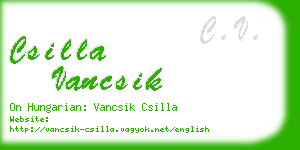 csilla vancsik business card